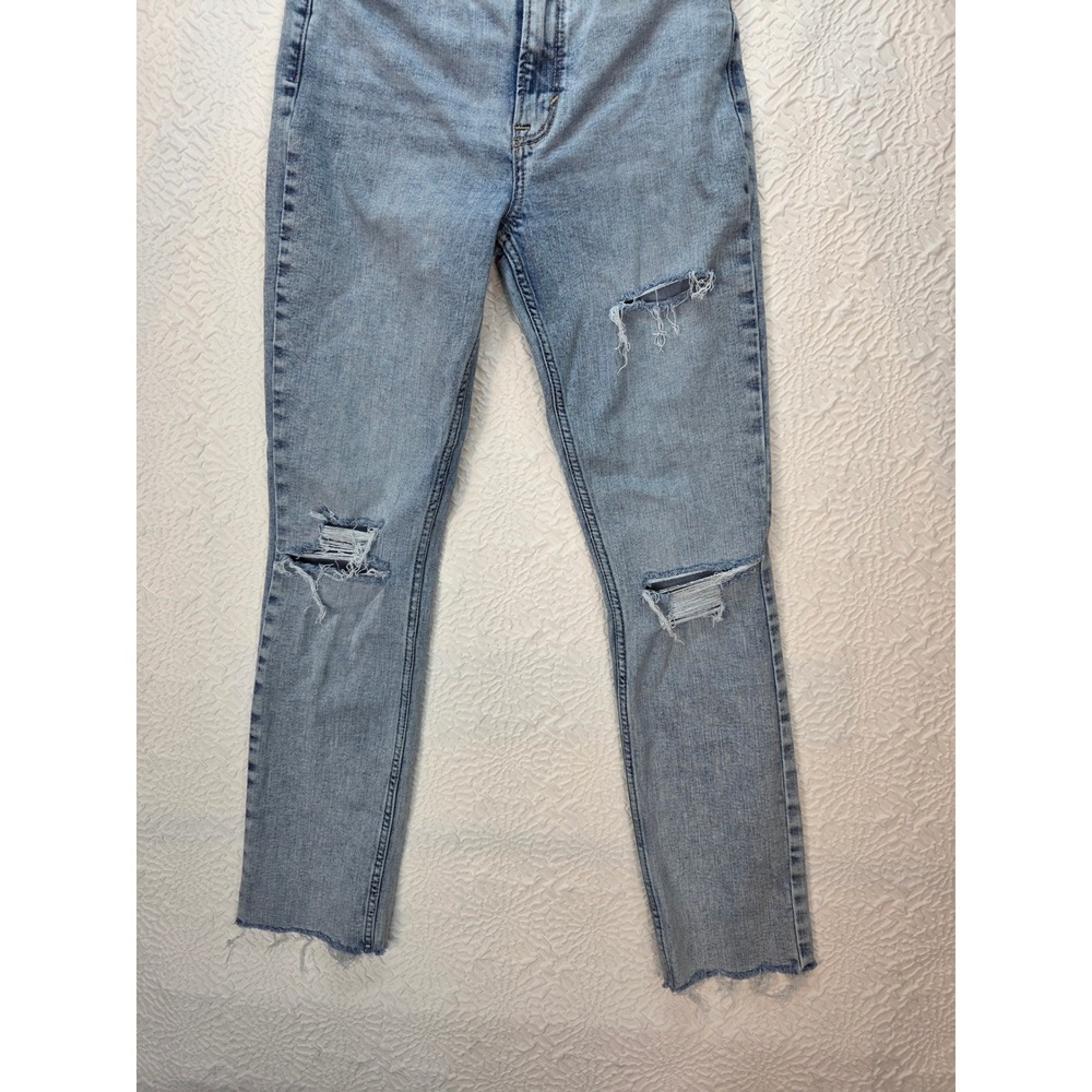 Abercrombie & Fitch Jeans Women 26 Light Blue Good Slim Straight Ultra High Rise - Picture 4 of 13